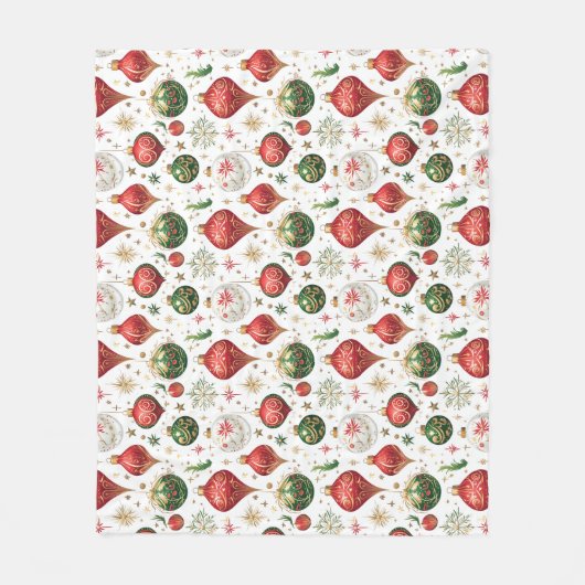 "Elegantes, nahtloses Weihnachtsgeschmack Fleecedecke (Vorderseite)
