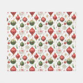 "Elegantes, nahtloses Weihnachtsgeschmack Fleecedecke (Vorderseite (Horizontal))