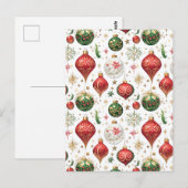 "Elegantes, nahtloses Weihnachtsgeschmack Postkarte (Vorne/Hinten)