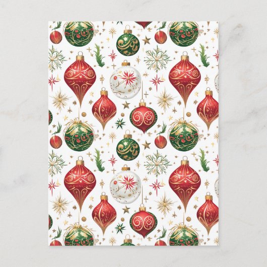 "Elegantes, nahtloses Weihnachtsgeschmack Postkarte (Vorderseite)
