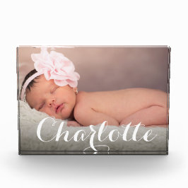 Elegantes Name Script Overlay Custom Baby Foto