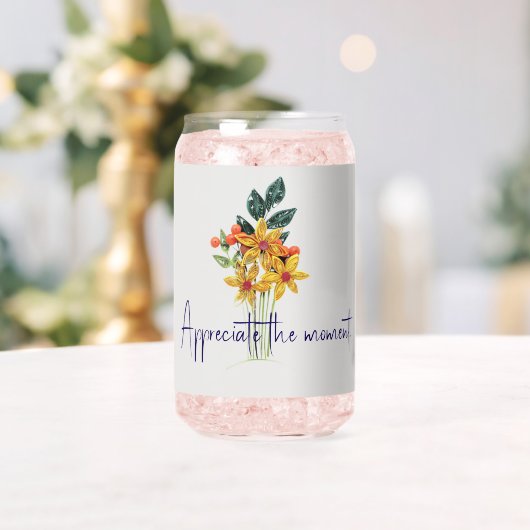 Elegantes Namensquotenpapier - Gestellte Blume Dosenglas (Insitu (Hochzeit))