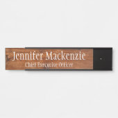 Elegantes Namensschild Holzkörner Rustikales Türsc (Vorderseite )