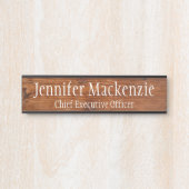 Elegantes Namensschild Holzkörner Rustikales Türsc (Vorderseite )