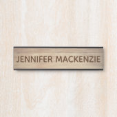 Elegantes Namensschild Holzkörner Rustikales Türsc (Vorderseite )