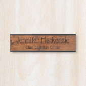 Elegantes Namensschild Holzkörner Rustikales Türsc (Vorderseite )