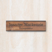 Elegantes Namensschild Holzkörner Rustikales Türsc (Vorderseite )