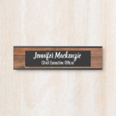 Elegantes Namensschild Holzkörner Rustikales Türsc (Vorderseite )