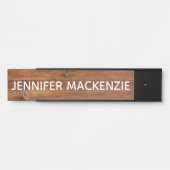 Elegantes Namensschild Holzkörner Rustikales Türsc (Vorderseite )