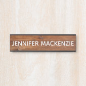 Elegantes Namensschild Holzkörner Rustikales Türsc (Vorderseite )