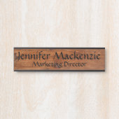 Elegantes Namensschild Holzkörner Rustikales Türsc (Vorderseite )