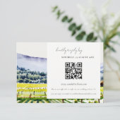 Elegantes Napa Valley Vineyard Wedding QR Code UAW Begleitkarte (Stehend Vorderseite)