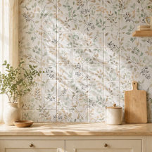 Elegantes Natur-Blumen-Dekorationskachel-Akzent