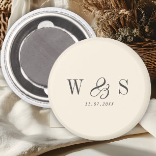 Elegantes naturcreme-farbenes Anfangsbuchstaben-Ho Magnet