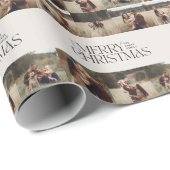 Elegantes natürliches Blattwerk, modern, minimalis Geschenkpapier (Rolleneckpunkt)