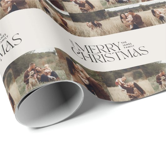 Elegantes natürliches Blattwerk, modern, minimalis Geschenkpapier (Rolleneckpunkt)