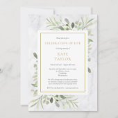 Elegantes Naturmarmorfest Einladung (Vorderseite)