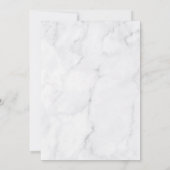 Elegantes Naturmarmorfest Einladung (Rückseite)