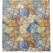 Elegantes Natursteinmuster Duschvorhang (Vorderseite)