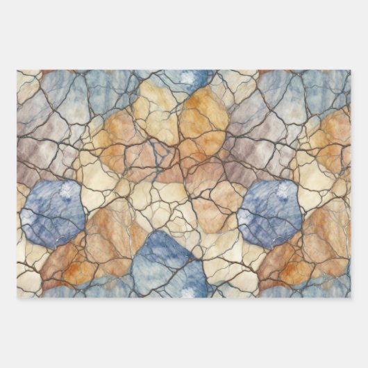 Elegantes Natursteinmuster Geschenkpapier Set (Vorderseite 2)