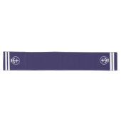 Elegantes Nautical Anker- und Streifen-Muster Großer Tischläufer (Horizontal)