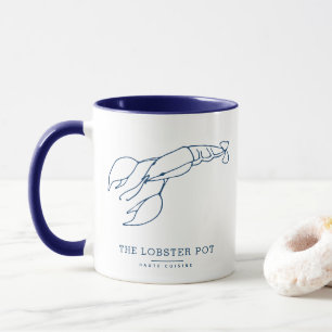 Elegantes Nautical Blue Lobster / Seafood Restaura Tasse