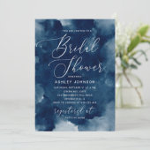 Elegantes nautisches Brautparty Einladung (Stehend Vorderseite)