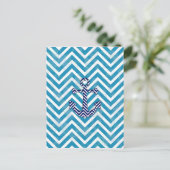 Elegantes nautisches Thema mit Anker Postkarte (Stehend Vorderseite)