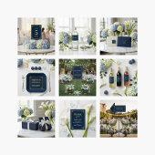 Elegantes Navy 80. Geburtstag Geschenkpapier