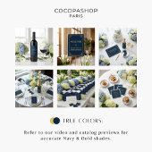 Elegantes Navy 80. Geburtstag Geschenkpapier
