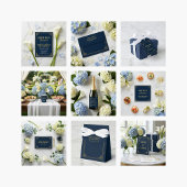 Elegantes Navy 80. Geburtstag Geschenkpapier