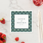 Elegantes Navy-Blatt-Motiv Serviette (Beispiel)