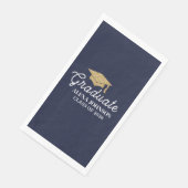Elegantes Navy Blau Abschluss Klasse 2026 Serviette (Ecke)