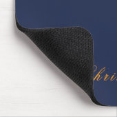 Elegantes Navy Blau Benutzername Mousepad (Ecke)