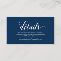 Elegantes Navy Blau, Hochzeitdetails, Online-UAWG