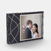 Elegantes Navy Blauer individuelles Foto (Links)