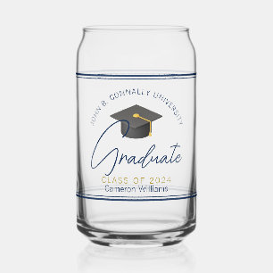 Elegantes Navy-Blaues Abschluss-Andenken-Geschenk Dosenglas