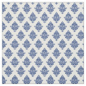Elegantes Navy Blue and White Damask Muster Stoff (Muster)