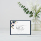 Elegantes Navy Blue Blush Brautparty Game Begleitkarte (Stehend Vorderseite)