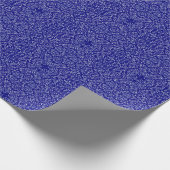 Elegantes Navy Blue & Gray Damask Muster Geschenkpapier (Ecke)