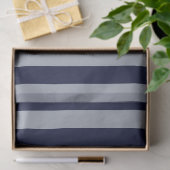 Elegantes Navy Blue Light Blue Striping Muster Seidenpapier (Geschenk)