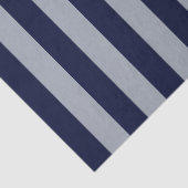 Elegantes Navy Blue Light Blue Striping Muster Seidenpapier (Detail)