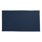 Elegantes Navy Blue Monogramm mit weißem Rahmen Kissenbezug (Rückseite-Links)