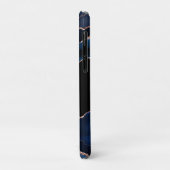 Elegantes Navy Blue Rose Gold Agate Black Business Case-Mate iPhone Hülle (Hinten/Links)