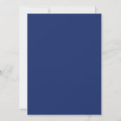 Elegantes Navy Blue und Silver Invitation Template Einladung (Rückseite)