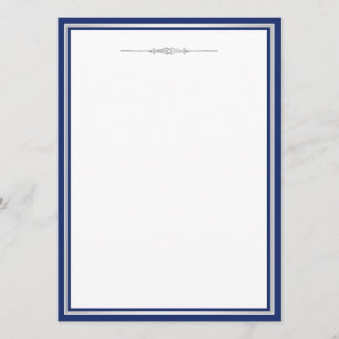 Elegantes Navy Blue und Silver Invitation Template Einladung
