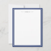 Elegantes Navy Blue und Silver Invitation Template Einladung (Vorderseite)