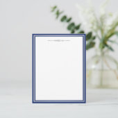 Elegantes Navy Blue und Silver Invitation Template Einladung (Stehend Vorderseite)