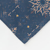 Elegantes Navy Blue Winter Snowflake Muster Fleecedecke (Ecke)