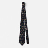 Elegantes Navy-Blumen-Tie-Muster Krawatte (Vorderseite)